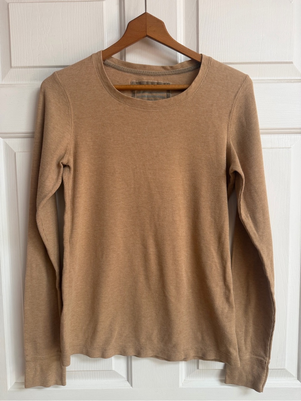 Rainbeau Striped Crewneck Top in Camel and Gray